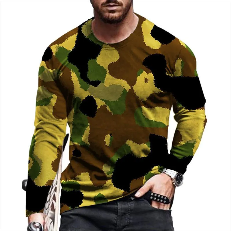 Men's Retro Camouflage Round Neck Short Sleeve T-Shirt 01481364X sold by Manly product image thumbnail 4