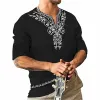 Men's Printed V-Neck Long Sleeve T-Shirt 57274110Y sold by Manly