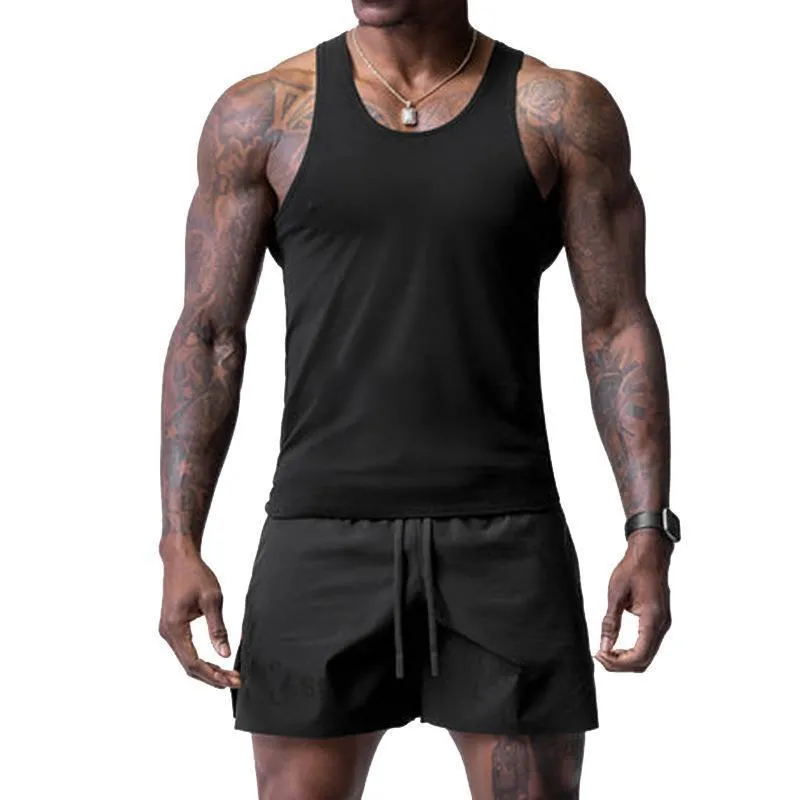 Men's Solid Tight Sleeveless Sports Fitness Tank Top 05923822Z sold by Manly product image thumbnail 3