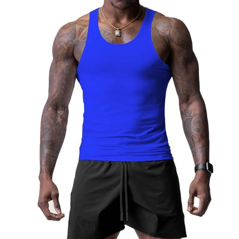 Men's Solid Tight Sleeveless Sports Fitness Tank Top 05923822Z sold by Manly product image thumbnail 2