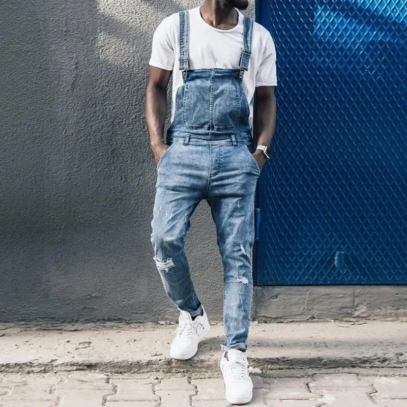 Men's Vintage Ripped Denim Overalls 02267490M sold by Manly product image thumbnail 2