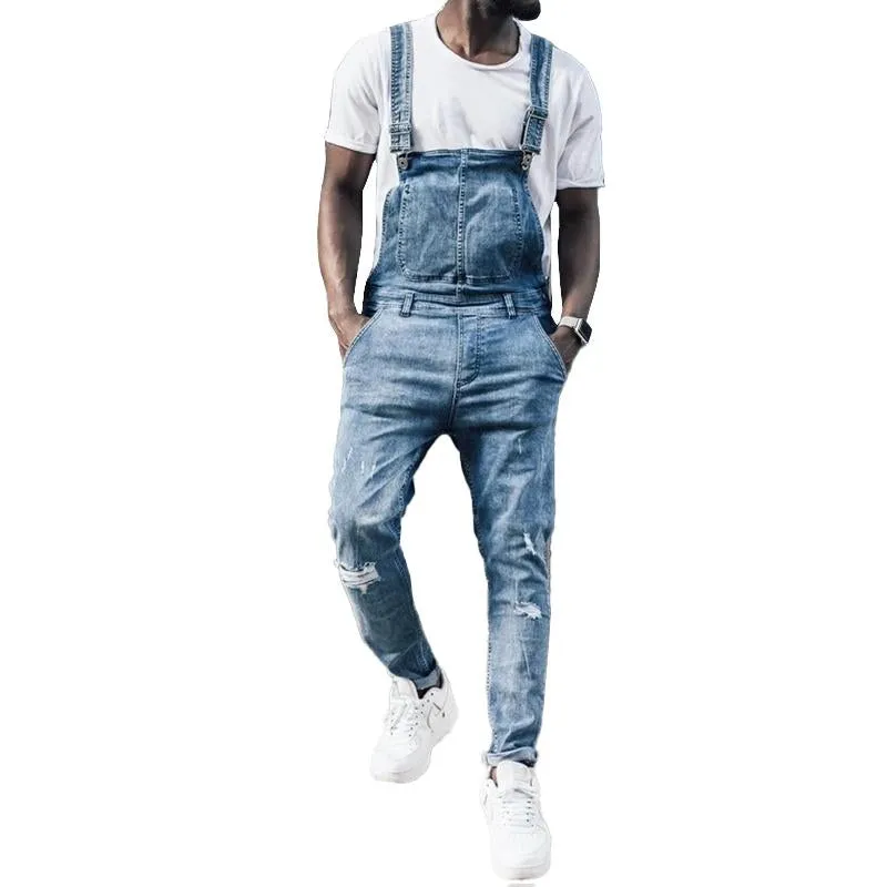 Men's Vintage Ripped Denim Overalls 02267490M sold by Manly