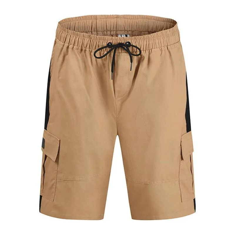 Men's Colorblock Drawstring Elastic Waist Straight Casual Shorts 76494343Z sold by Manly product image thumbnail 2