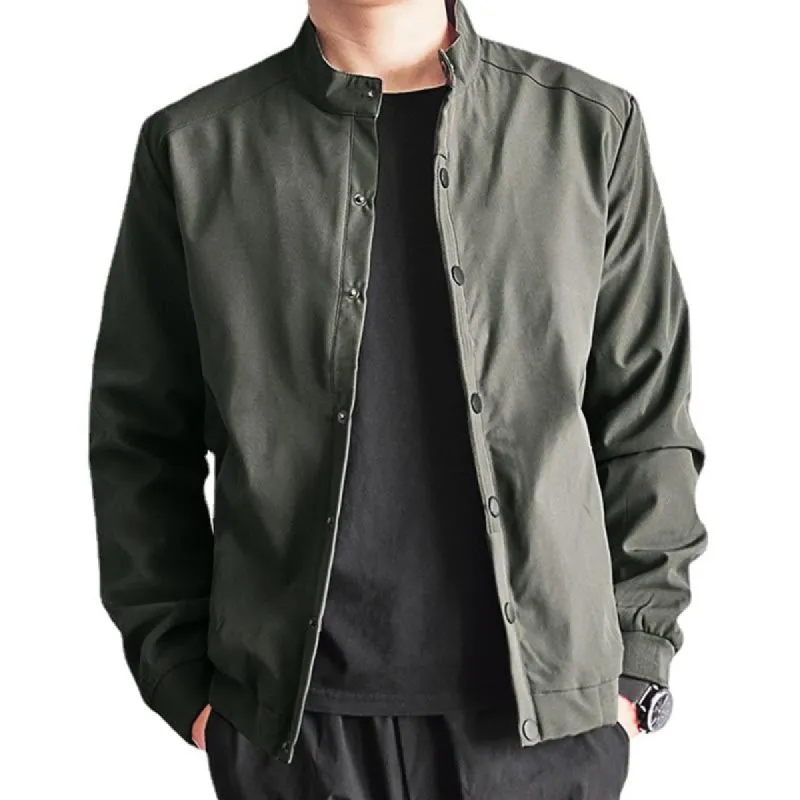 Men's Casual Stand Collar Single Breasted Quick Dry Loose Jacket 54422095M sold by Manly