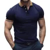 Men's Solid Colorblock Trim Short Sleeve Polo Shirt 35448680Z sold by Manly