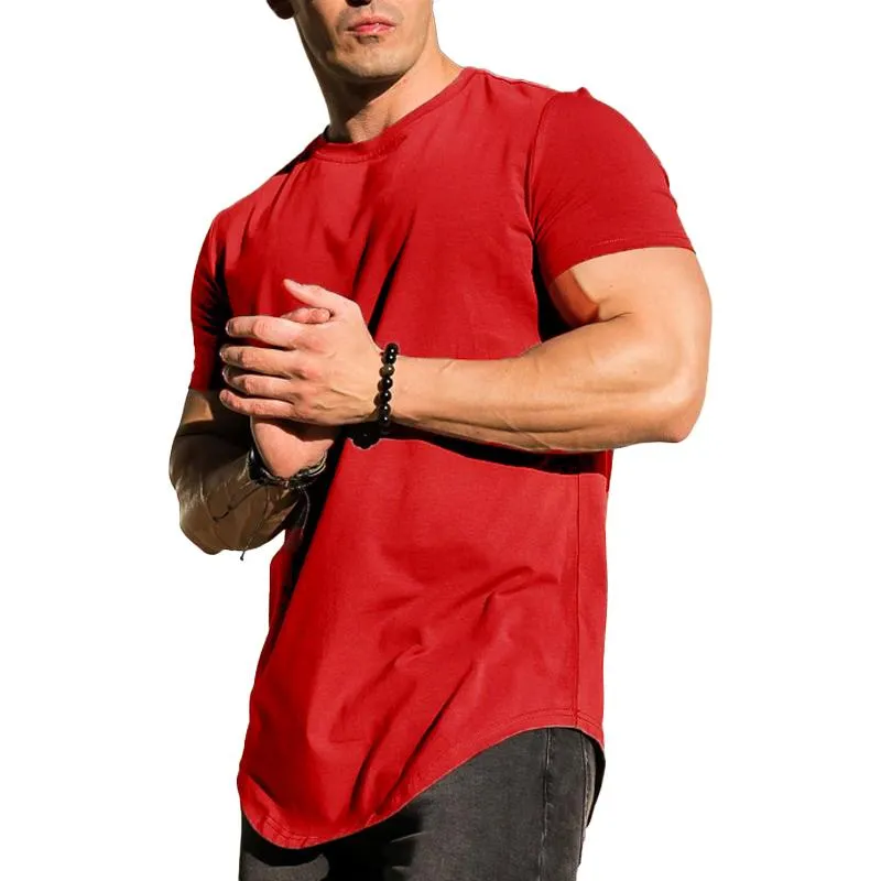 Men's Solid Color Loose Round Neck Short Sleeve T-Shirt 45316034X sold by Manly