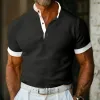 Men's Casual Waffle Henley Neck Slim Fit Short Sleeve T-Shirt 99719874M sold by Manly