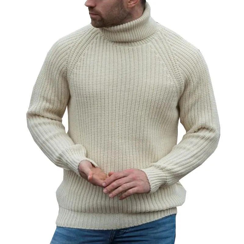 Men's Turtleneck Loose Long Sleeve Pullover Sweater 44125647M sold by Manly