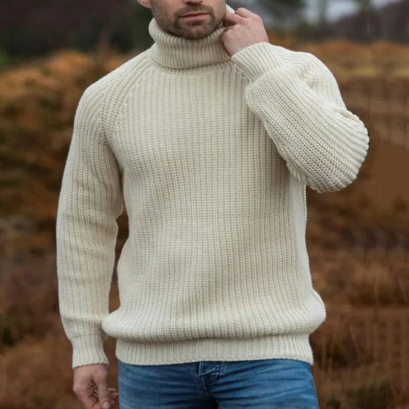 Men's Turtleneck Loose Long Sleeve Pullover Sweater 44125647M sold by Manly product image thumbnail 3