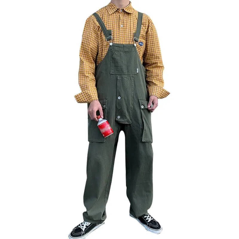 Men's Loose Stitching Cargo Overalls 34468121Y sold by Manly
