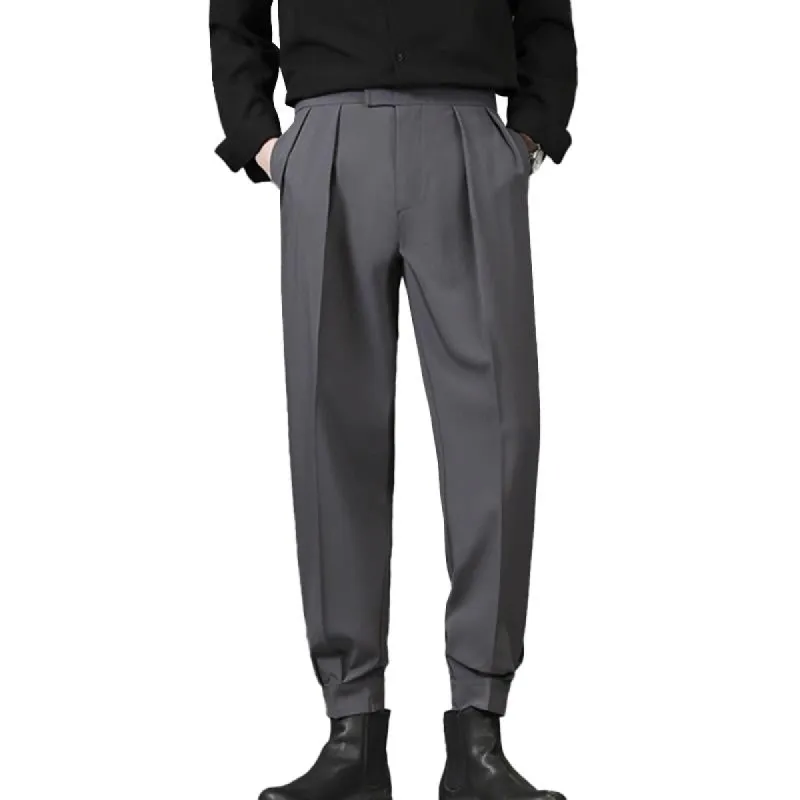 Men's Casual Solid Color Draped Cropped Pants 88923372M sold by Manly