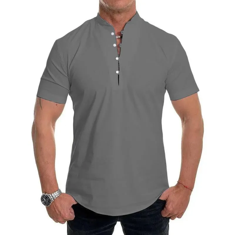 Men's Casual V-neck Short-sleeved Shirt 75212967TO sold by Manly product image thumbnail 2