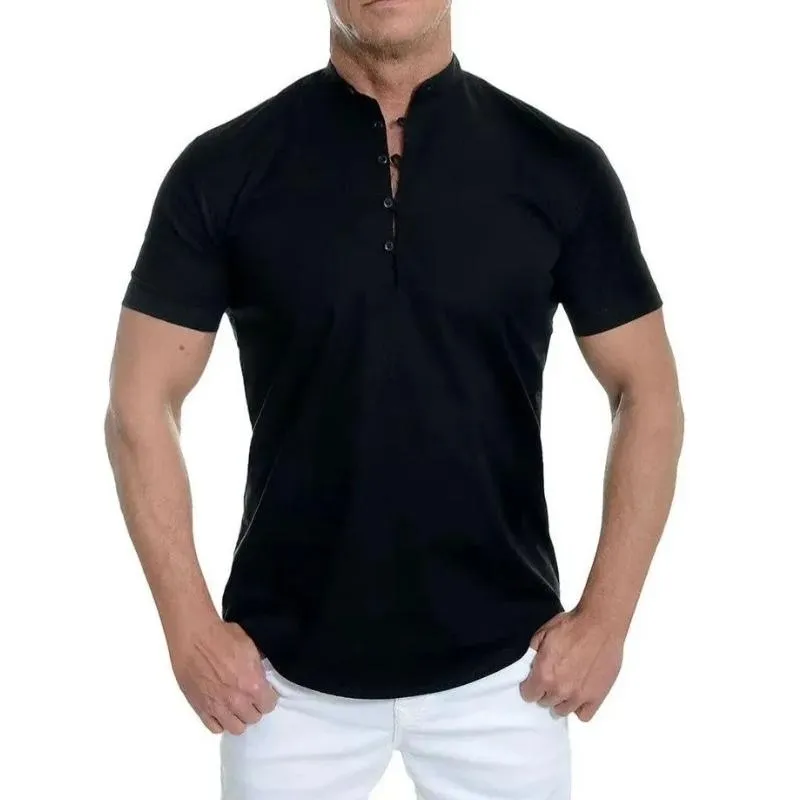Men's Casual V-neck Short-sleeved Shirt 75212967TO sold by Manly product image thumbnail 3