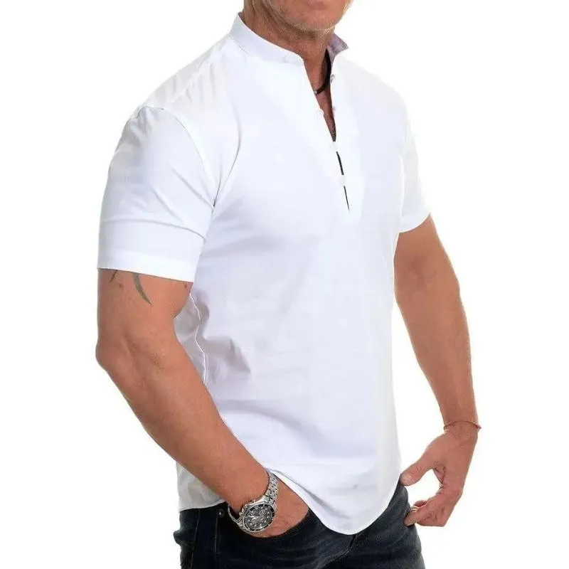 Men's Casual V-neck Short-sleeved Shirt 75212967TO sold by Manly product image thumbnail 5