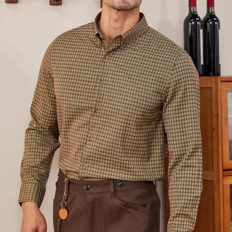 Men's Plaid Lapel Long Sleeve Casual Shirt 18222888Z sold by Manly product image thumbnail 3