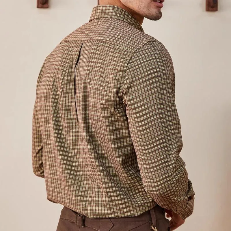 Men's Plaid Lapel Long Sleeve Casual Shirt 18222888Z sold by Manly product image thumbnail 4