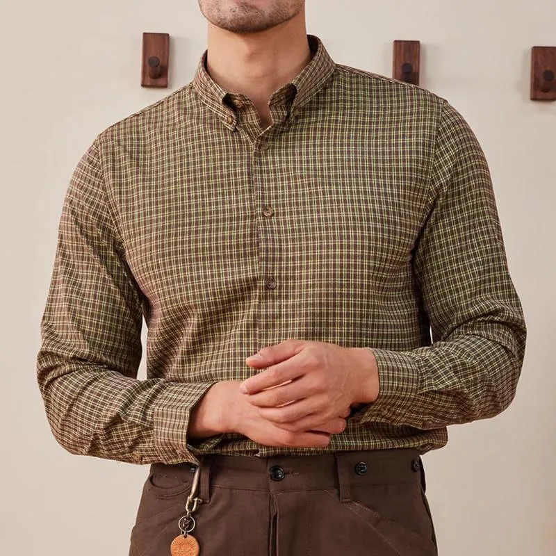 Men's Plaid Lapel Long Sleeve Casual Shirt 18222888Z sold by Manly product image thumbnail 2