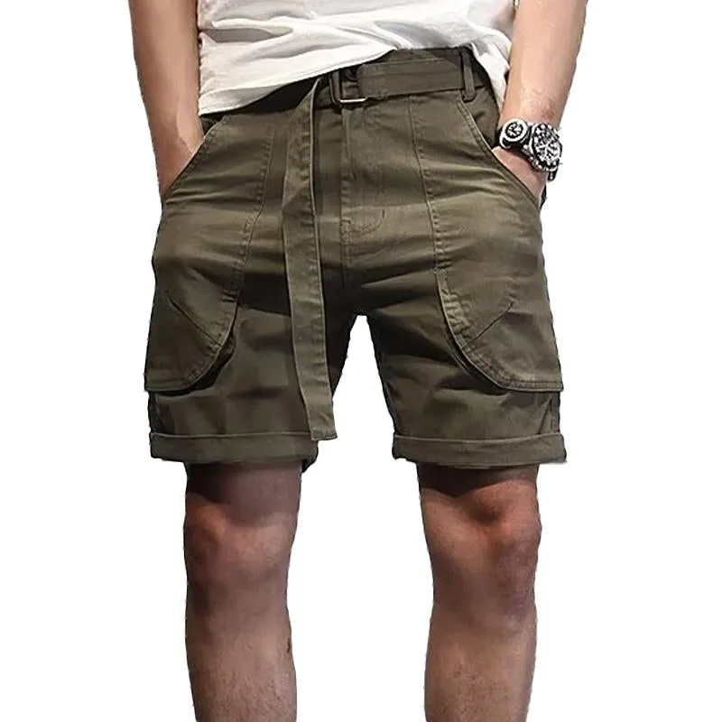 Men's Belted Multi-Pocket Cargo Shorts 02215494Y sold by Manly