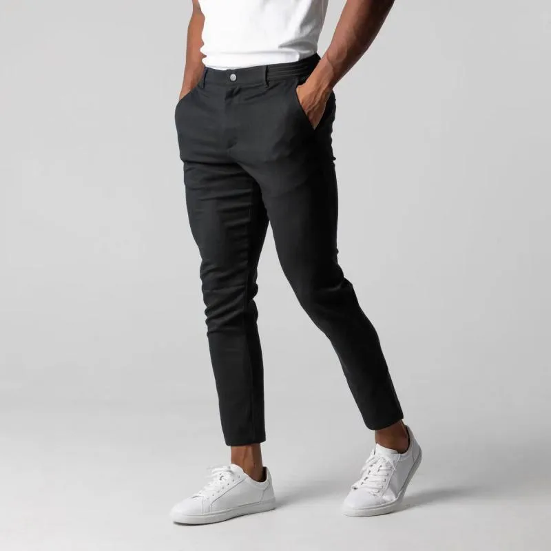 Men's Solid Slim Breathable Casual Pants 67784932Z sold by Manly product image thumbnail 5