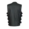 Men'S Vintage Solid Color Zipper Strap Leather Vest 15598256Y sold by Manly