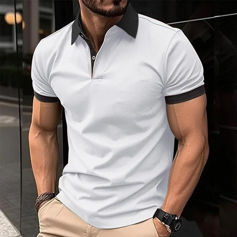 Men's Casual Color Block Short Sleeve POLO Shirt 43371751Y sold by Manly product image thumbnail 3