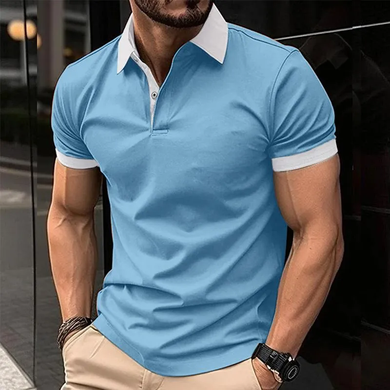 Men's Casual Color Block Short Sleeve POLO Shirt 43371751Y sold by Manly product image thumbnail 4
