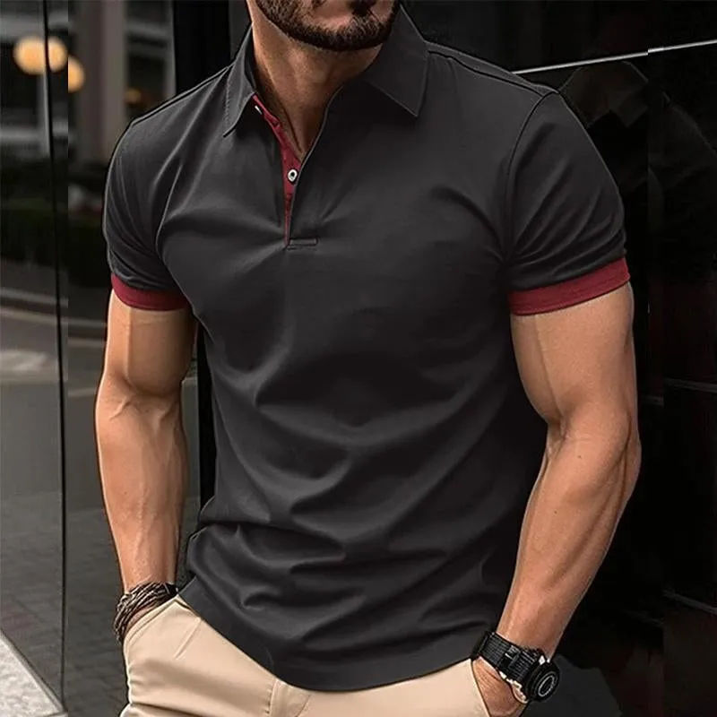 Men's Casual Color Block Short Sleeve POLO Shirt 43371751Y sold by Manly product image thumbnail 5