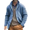 Men's Solid Lapel Single Breasted Casual Knit Cardigan 85899995Z sold by Manly