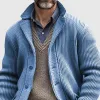 Men's Solid Lapel Single Breasted Casual Knit Cardigan 85899995Z sold by Manly
