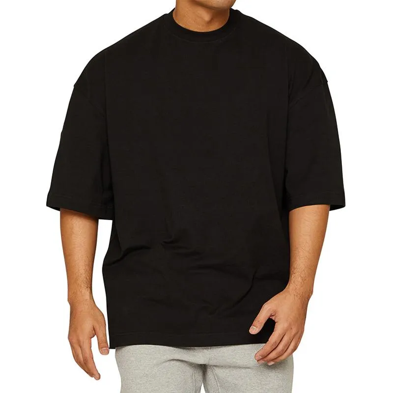 Men's Solid Color Loose Sports Fitness T-shirt 27367532Z sold by Manly product image thumbnail 3