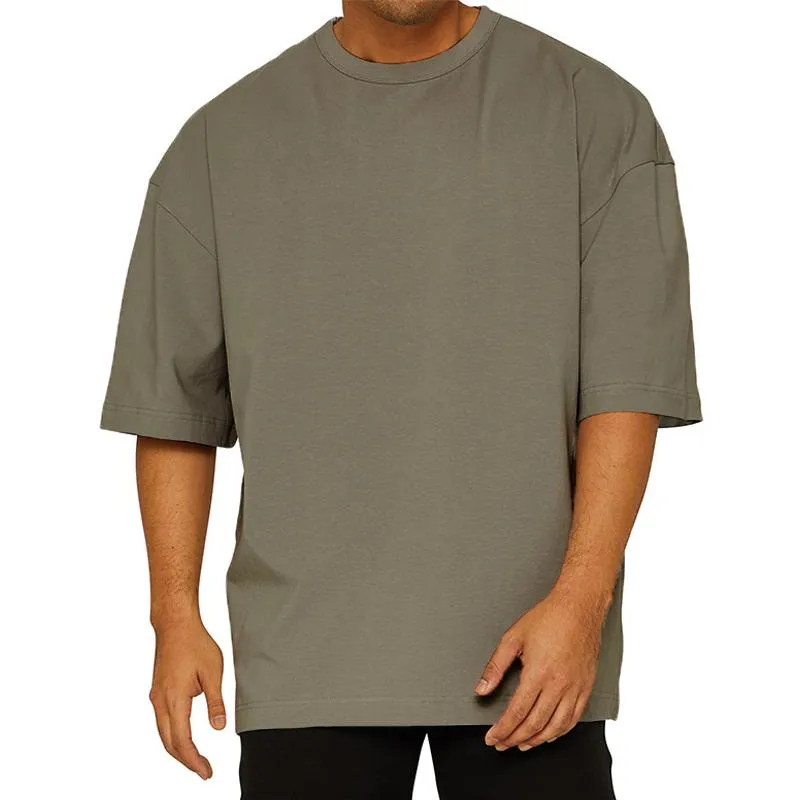 Men's Solid Color Loose Sports Fitness T-shirt 27367532Z sold by Manly