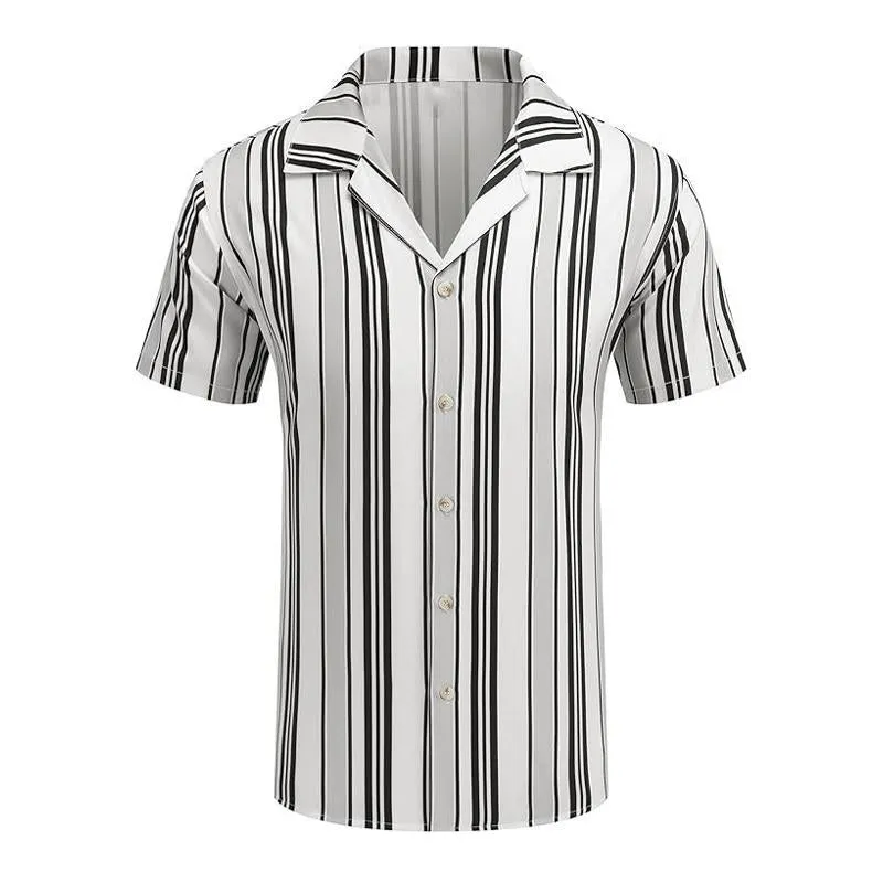 Men's Vertical Stripe Slim Button-Down Shirt 06755680X sold by Manly product image thumbnail 5