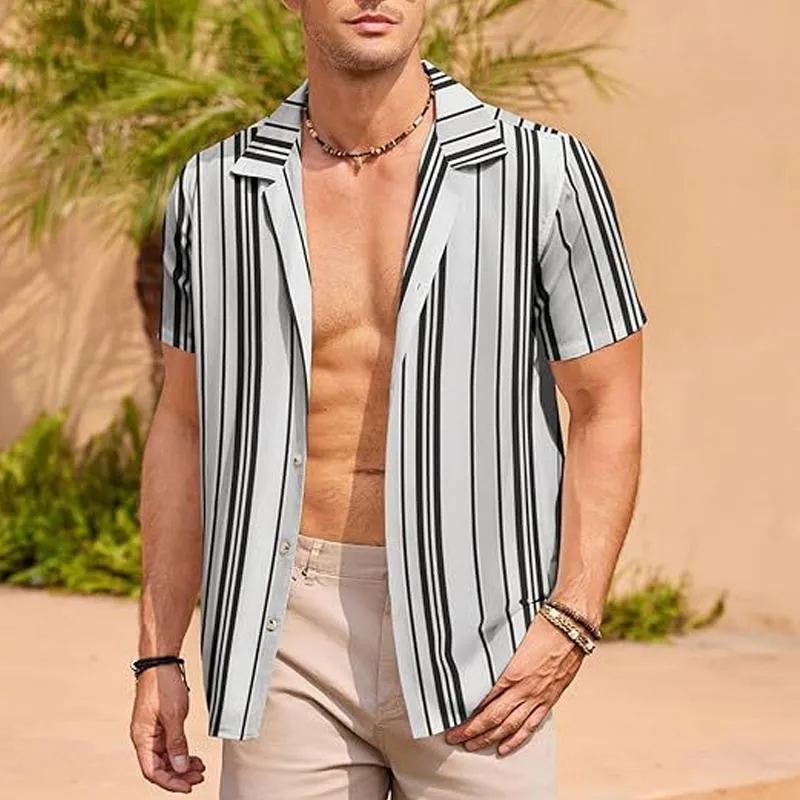Men's Vertical Stripe Slim Button-Down Shirt 06755680X sold by Manly product image thumbnail 2