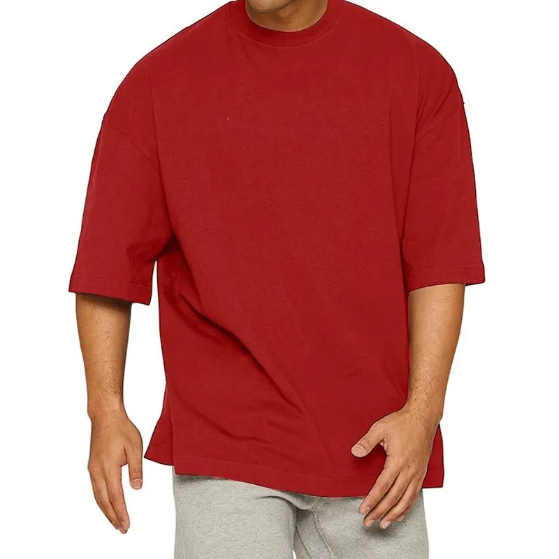 Men's Solid Color Loose Sports Fitness T-shirt 27367532Z sold by Manly product image thumbnail 5