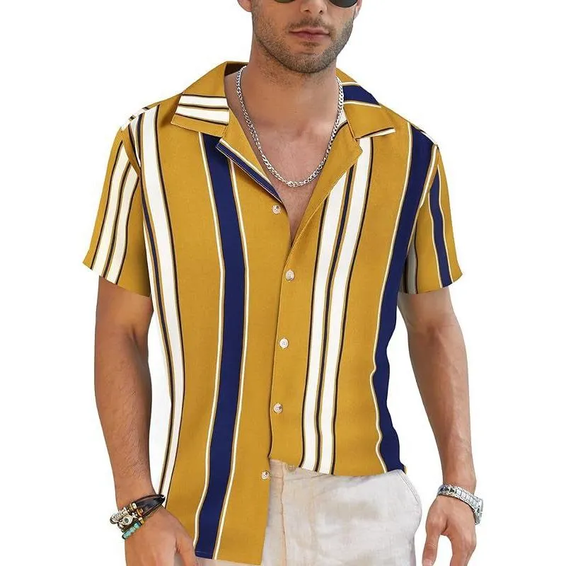 Men's Vertical Stripe Slim Button-Down Shirt 06755680X sold by Manly product image thumbnail 4
