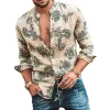 Men's Casual Printed Slim Long Sleeve Shirt 61966582M sold by Manly