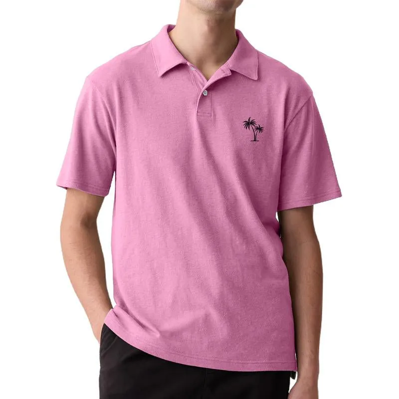 Men's Palm Tree Print Short Sleeve POLO Shirt 37950675X sold by Manly product image thumbnail 4