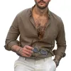 Men's Solid Chest Pocket Long Sleeve Shirt 17512595Y sold by Manly