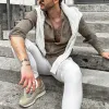 Men's Solid Chest Pocket Long Sleeve Shirt 17512595Y sold by Manly