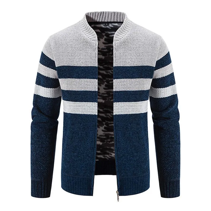 Men's Casual Contrast Stripe Knit Cardigan 29415659M sold by Manly