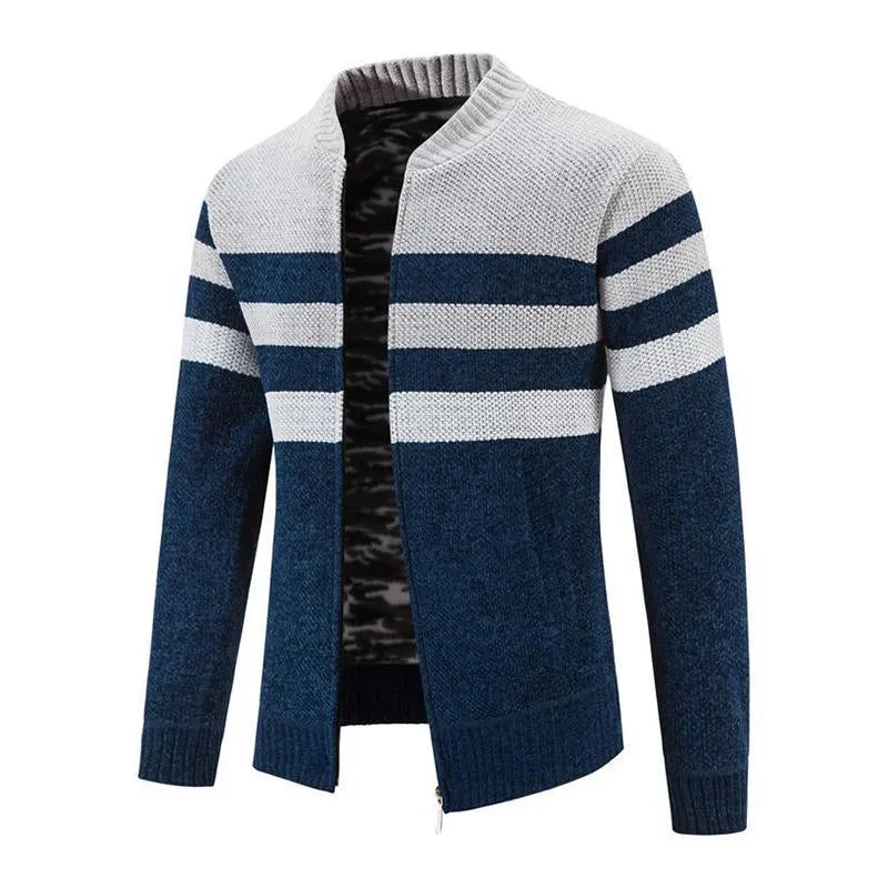 Men's Casual Contrast Stripe Knit Cardigan 29415659M sold by Manly product image thumbnail 2