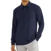 Men's Casual Solid Color Lapel Long Sleeve Polo Shirt 11523451M sold by Manly