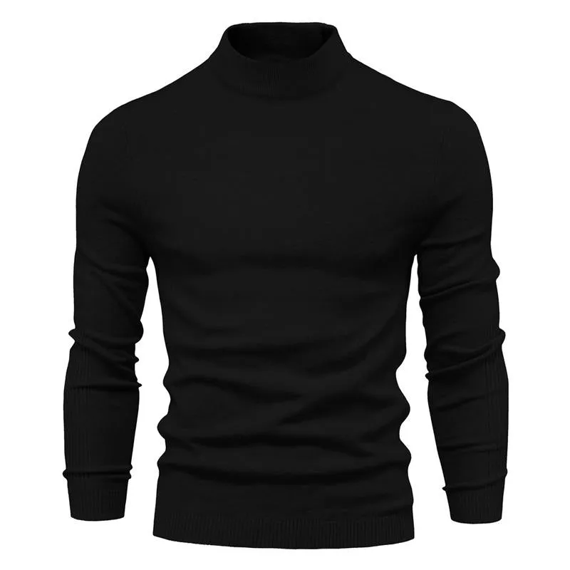 Men's Solid Color Turtleneck Pullover Knit Sweater 47281568X sold by Manly product image thumbnail 4
