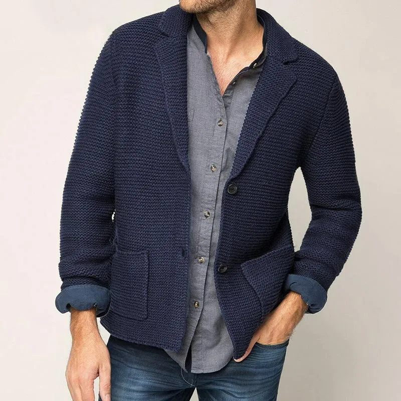 Men's Casual Lapel Long Sleeve Knit Cardigan 90618023M sold by Manly product image thumbnail 3