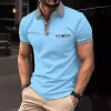 Men's Button Down Colorblock Sports Short Sleeve Polo Shirt 86428180X sold by Manly