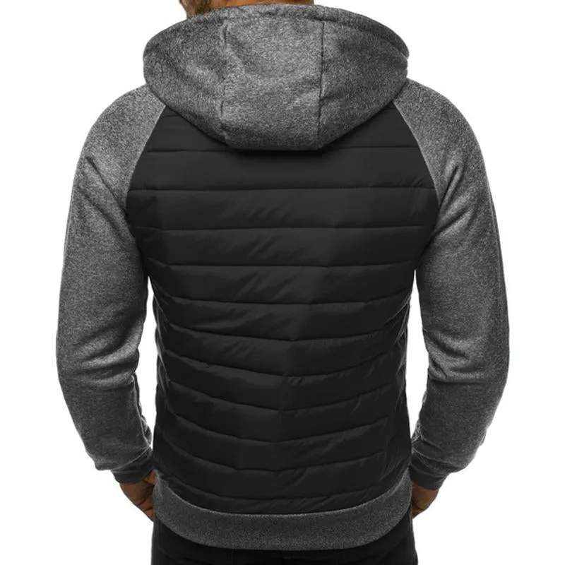 Men's Cotton Splicing Casual Zipper Hooded Jacket 38428441X sold by Manly product image thumbnail 5