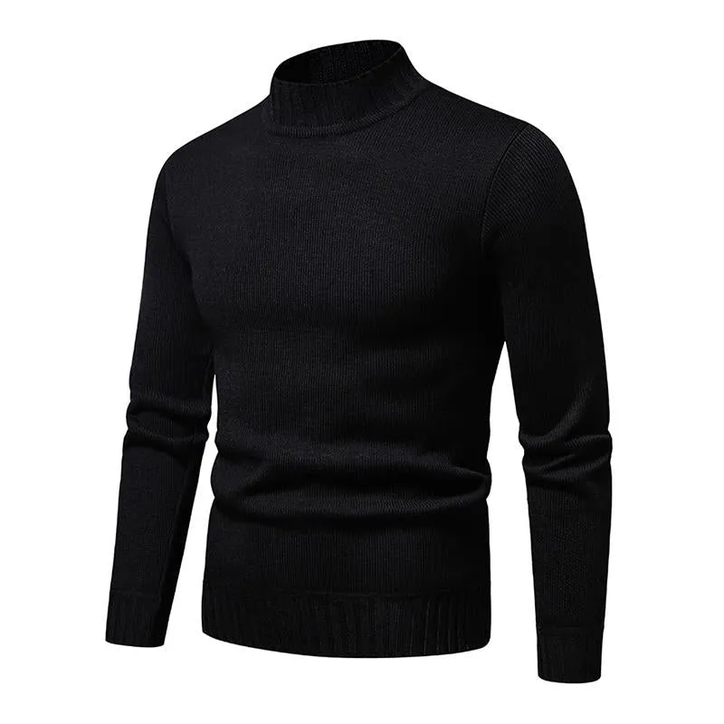 Men's Casual Solid Color Turtleneck Slim Fit Knitted Pullover Sweater 03936776M sold by Manly product image thumbnail 3