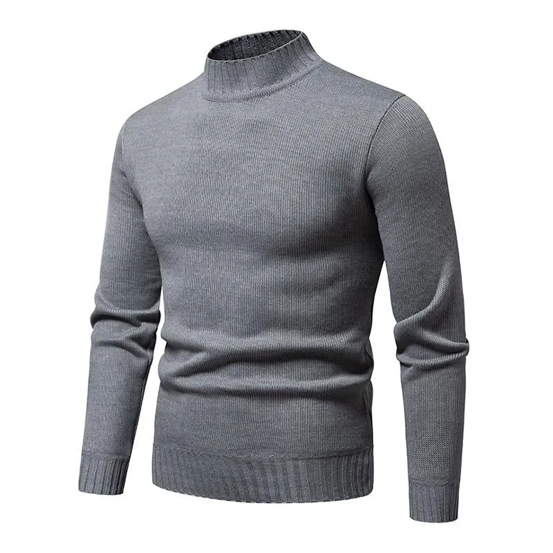 Men's Casual Solid Color Turtleneck Slim Fit Knitted Pullover Sweater 03936776M sold by Manly