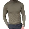 Men's Casual Solid Color Turtleneck Slim Pullover Knitted Sweater 79241187M sold by Manly