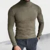 Men's Casual Solid Color Turtleneck Slim Pullover Knitted Sweater 79241187M sold by Manly